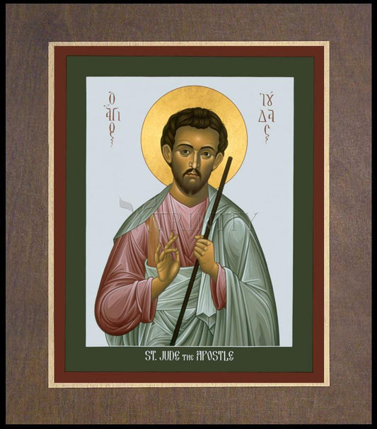 St. Jude the Apostle - Wood Plaque Premium by Br. Robert Lentz, OFM - Trinity Stores