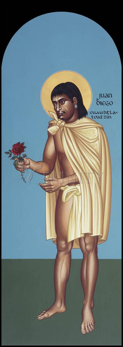St. Juan Diego Cuauhtlatoatzin - Wood Plaque by Br. Robert Lentz, OFM - Trinity Stores