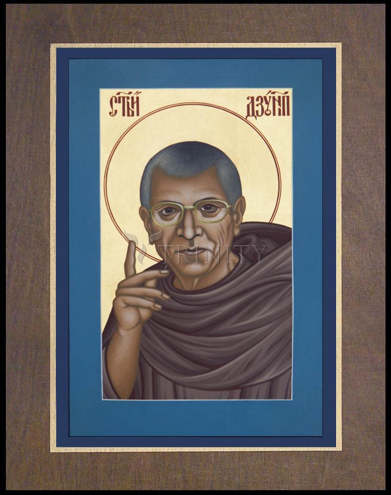 Br. Juniper Capece, OFM - Wood Plaque Premium by Br. Robert Lentz, OFM - Trinity Stores