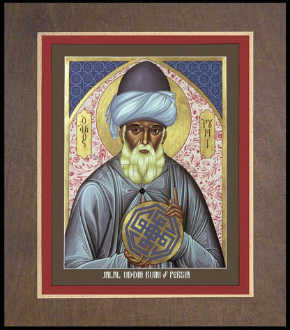Jalal Ud-din Rumi of Persia - Wood Plaque Premium by Br. Robert Lentz, OFM - Trinity Stores
