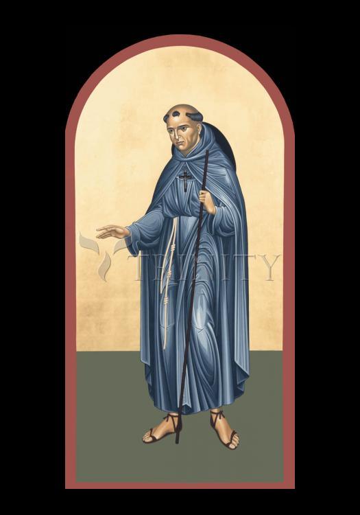 St. Junipero Serra - Holy Card by Br. Robert Lentz, OFM - Trinity Stores