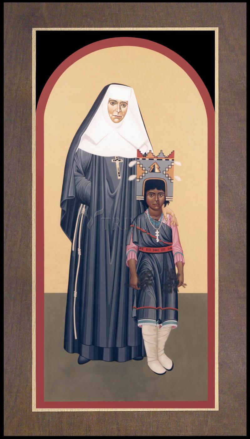 St. Katharine Drexel - Wood Plaque Premium by Br. Robert Lentz, OFM - Trinity Stores
