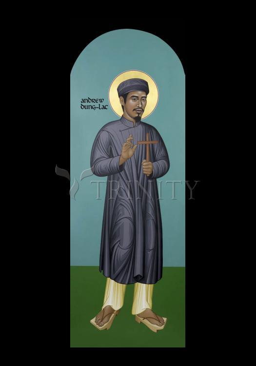 St. Andrew Dung-Lac - Holy Card by Br. Robert Lentz, OFM - Trinity Stores