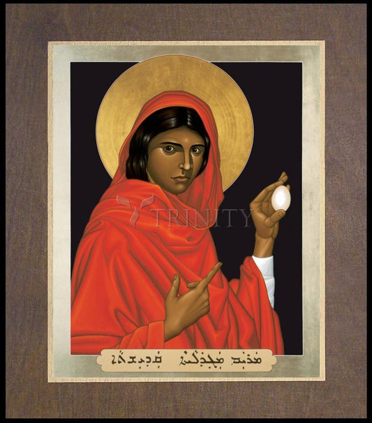 St. Mary Magdalene - Wood Plaque Premium by Br. Robert Lentz, OFM - Trinity Stores