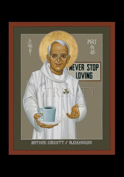 Mathias Barrett of Albuquerque - Holy Card by Br. Robert Lentz, OFM - Trinity Stores