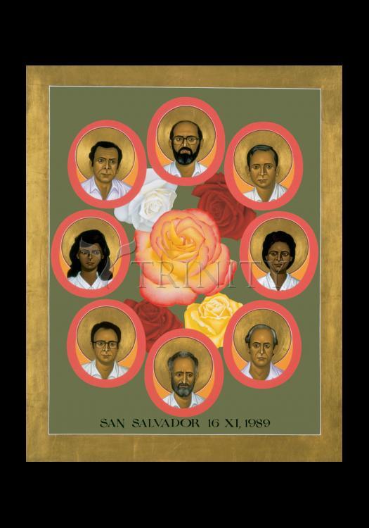 Martyrs of the Jesuit University - Holy Card by Br. Robert Lentz, OFM - Trinity Stores