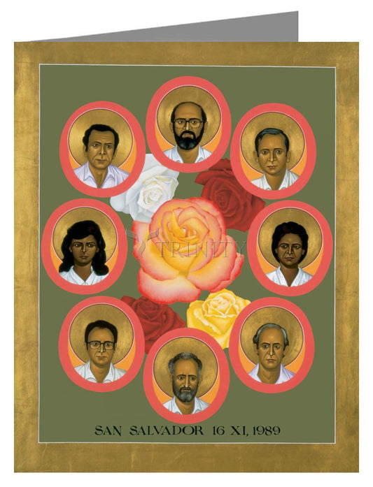 Martyrs of the Jesuit University - Note Card by Br. Robert Lentz, OFM - Trinity Stores