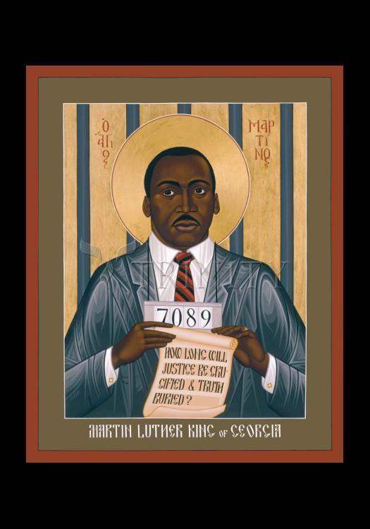 Martin Luther King of Georgia - Holy Card by Br. Robert Lentz, OFM - Trinity Stores