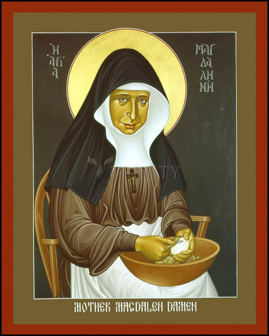 Mother Magdalen Damen - Wood Plaque by Br. Robert Lentz, OFM - Trinity Stores