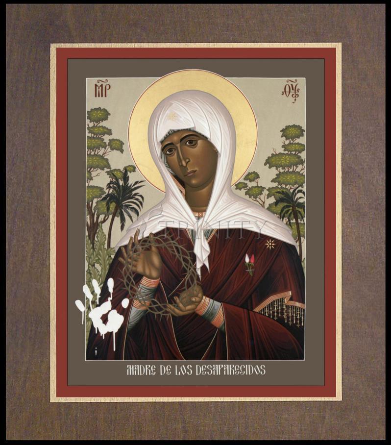 Mother of the Disappeared - Wood Plaque Premium by Br. Robert Lentz, OFM - Trinity Stores