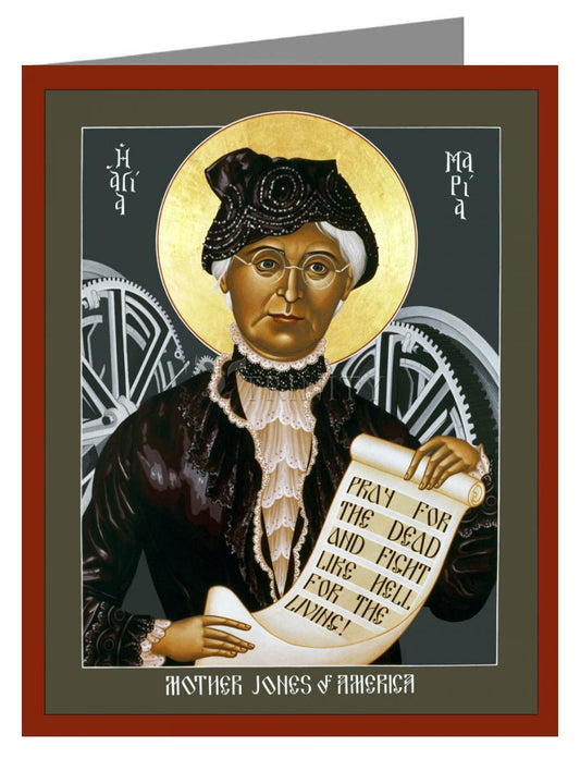 Mother Jones of America - Note Card by Br. Robert Lentz, OFM - Trinity Stores