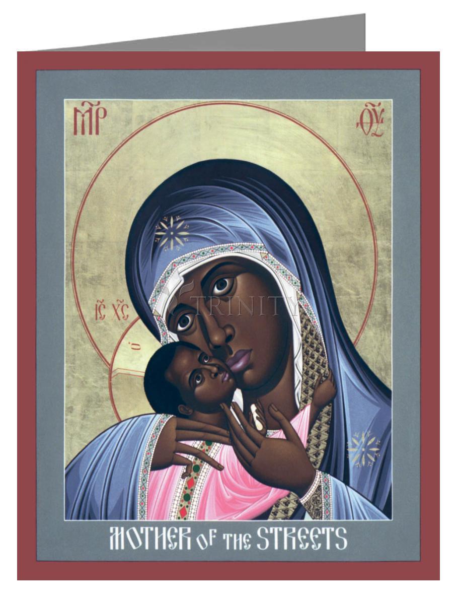 Mother of God: Mother of the Streets - Note Card Custom Text by Br. Robert Lentz, OFM - Trinity Stores