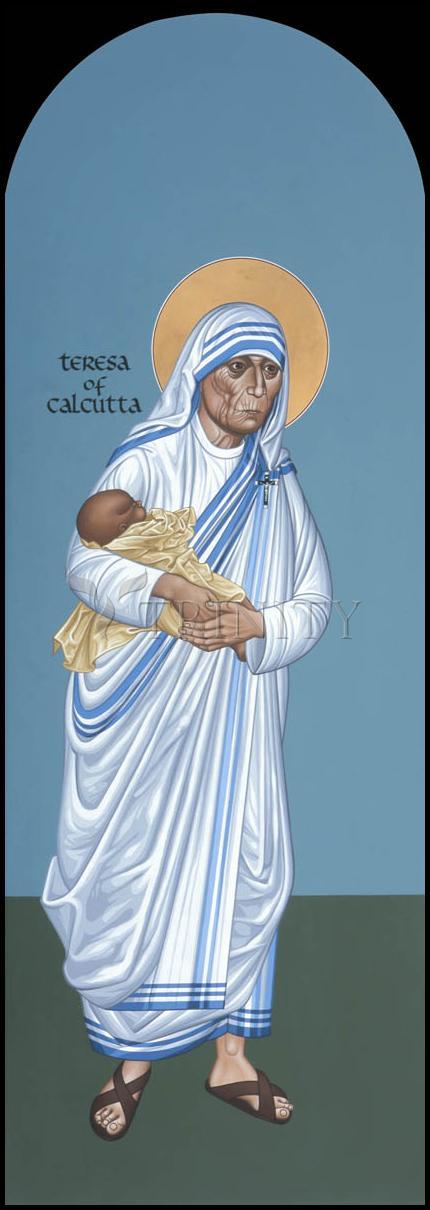 St. Teresa of Calcutta - Wood Plaque by Br. Robert Lentz, OFM - Trinity Stores