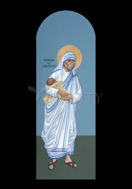 St. Teresa of Calcutta - Holy Card by Br. Robert Lentz, OFM - Trinity Stores