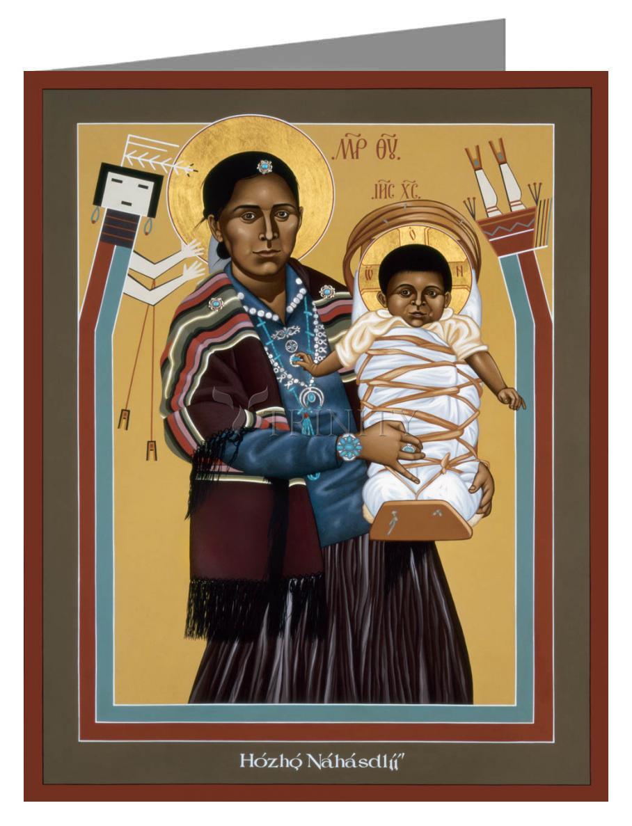 Navaho Madonna - Note Card Custom Text by Br. Robert Lentz, OFM - Trinity Stores