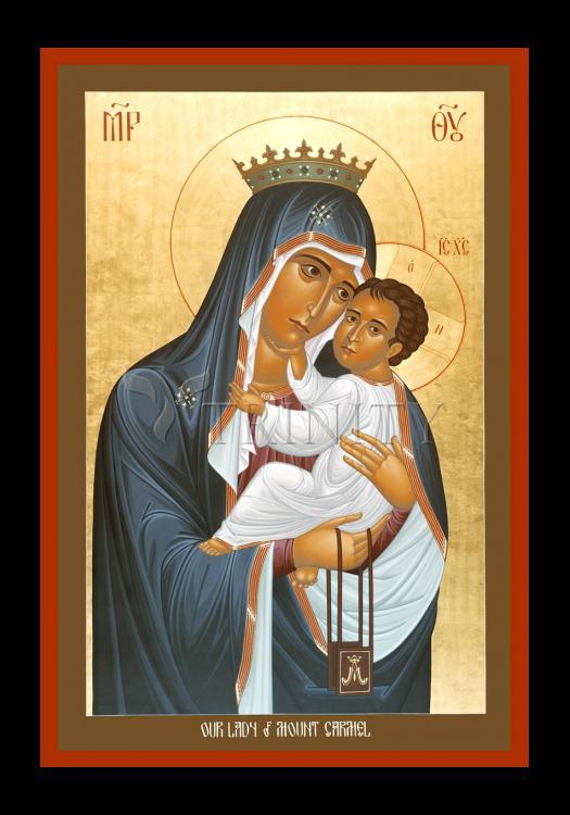 Our Lady of Mt. Carmel - Holy Card by Br. Robert Lentz, OFM - Trinity Stores