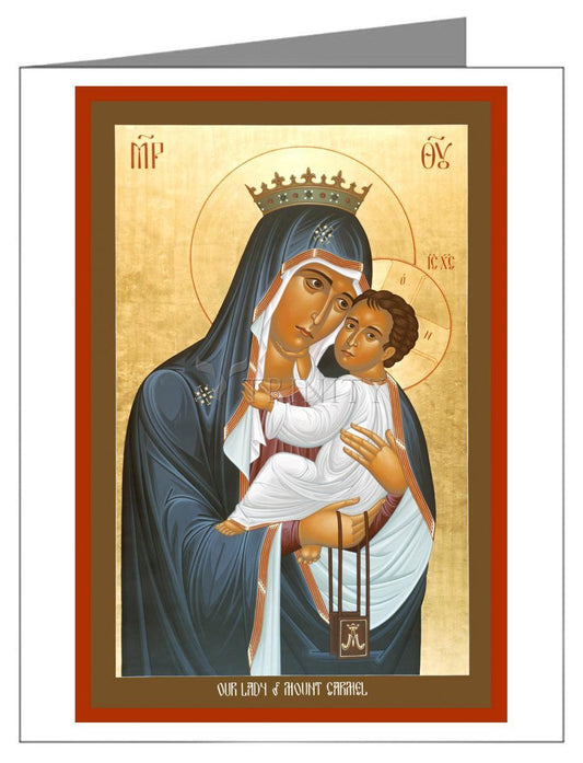 Our Lady of Mt. Carmel - Note Card Custom Text by Br. Robert Lentz, OFM - Trinity Stores