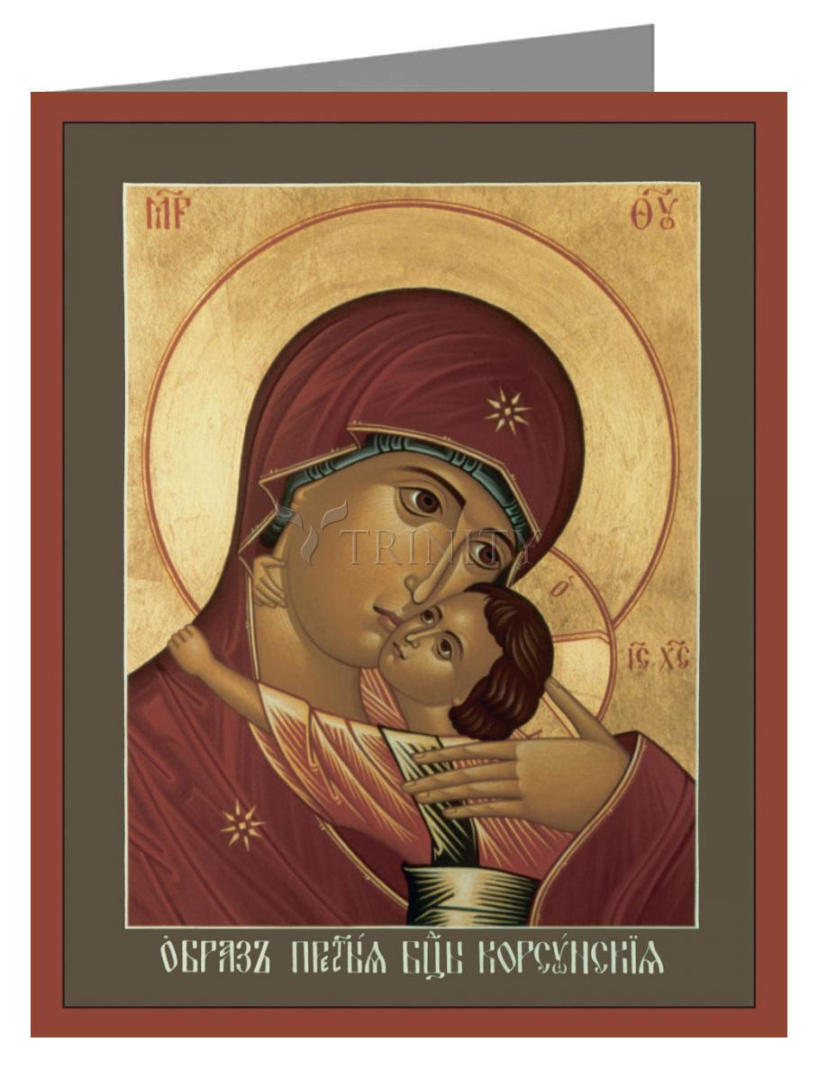Our Lady of Korsun - Note Card Custom Text by Br. Robert Lentz, OFM - Trinity Stores