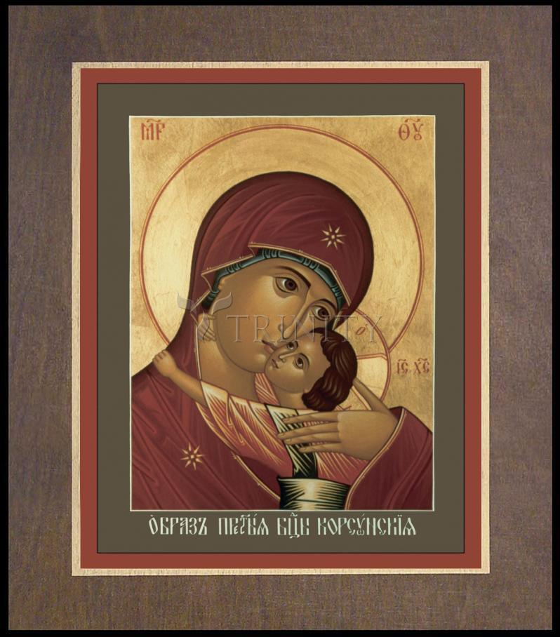 Our Lady of Korsun - Wood Plaque Premium by Br. Robert Lentz, OFM - Trinity Stores