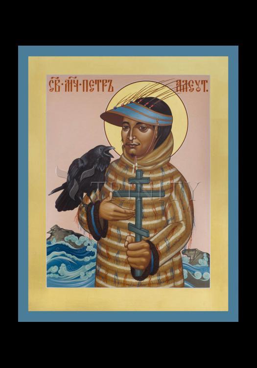 St. Peter the Aleut - Holy Card by Br. Robert Lentz, OFM - Trinity Stores