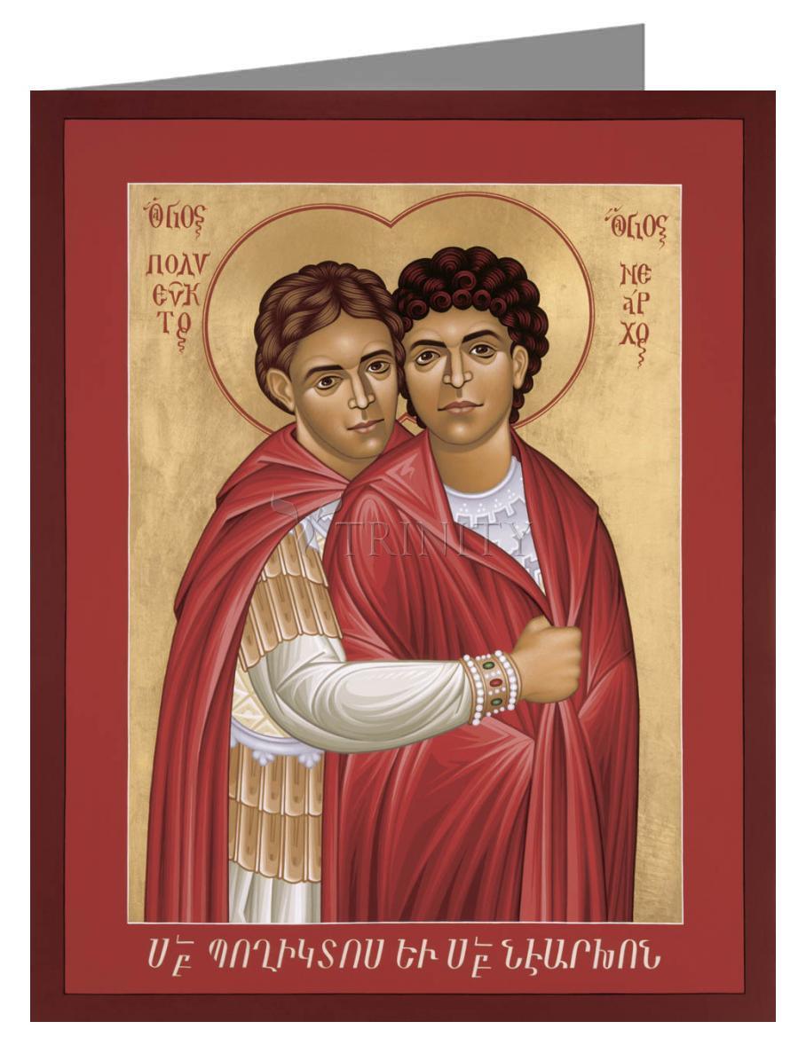 Sts. Polyeuct and Nearchus - Note Card Custom Text by Br. Robert Lentz, OFM - Trinity Stores