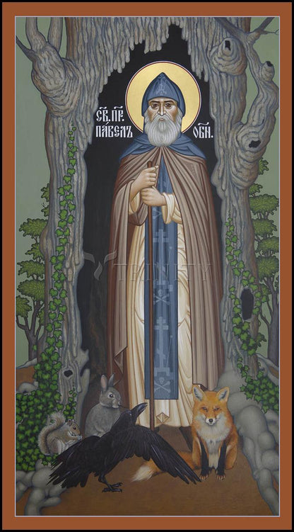 St. Paul of Obnora - Wood Plaque by Br. Robert Lentz, OFM - Trinity Stores