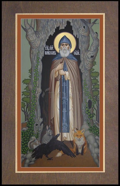 St. Paul of Obnora - Wood Plaque Premium by Br. Robert Lentz, OFM - Trinity Stores