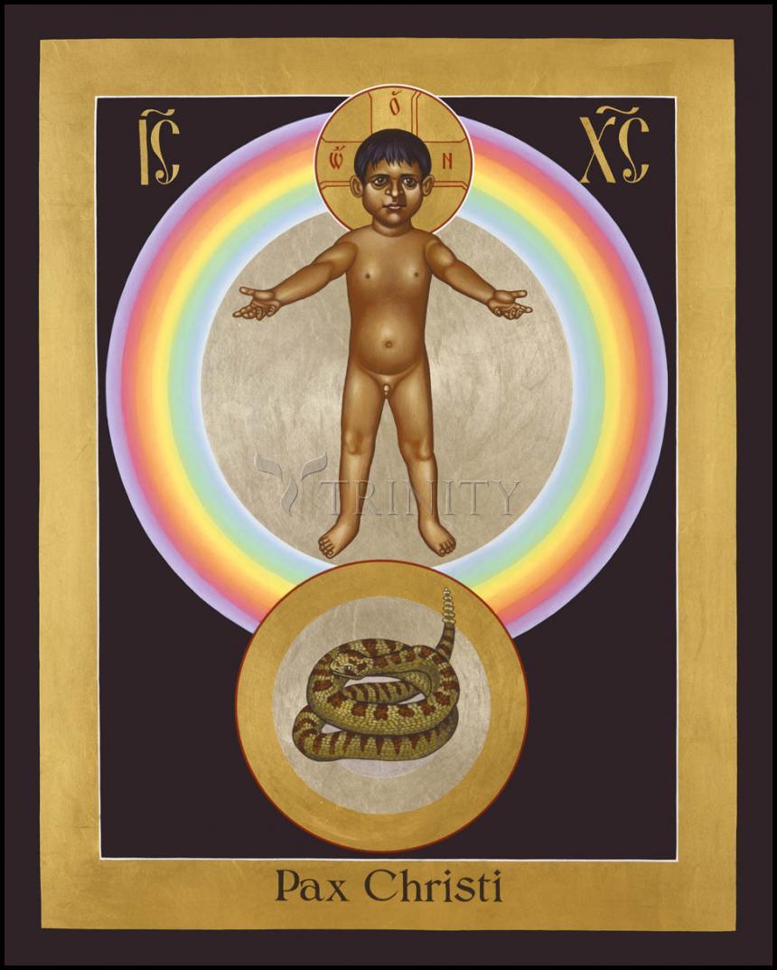 Pax Christi - Wood Plaque by Br. Robert Lentz, OFM - Trinity Stores
