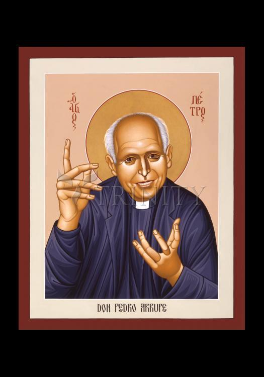 Pedro Arrupe, SJ - Holy Card by Br. Robert Lentz, OFM - Trinity Stores