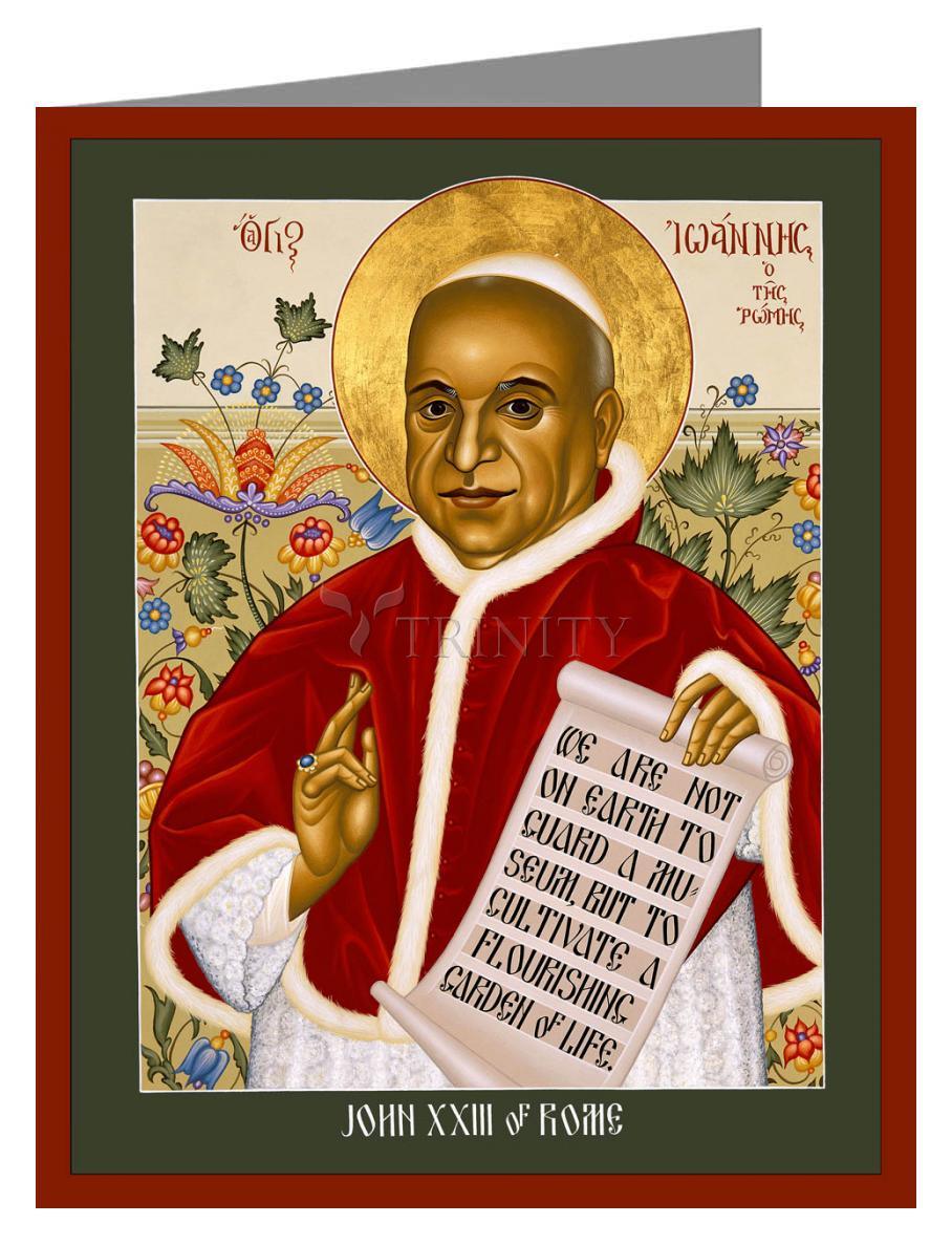 St. John XXIII - Note Card Custom Text by Br. Robert Lentz, OFM - Trinity Stores