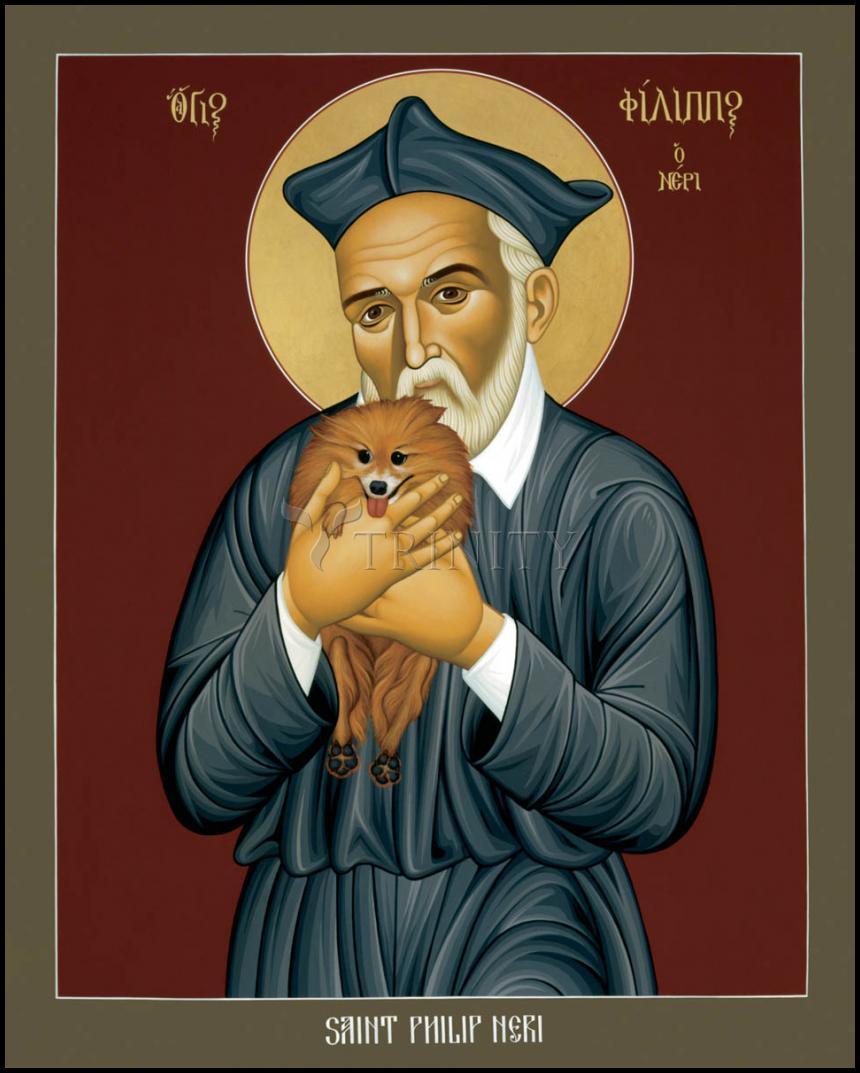 St. Philip Neri - Wood Plaque by Br. Robert Lentz, OFM - Trinity Stores