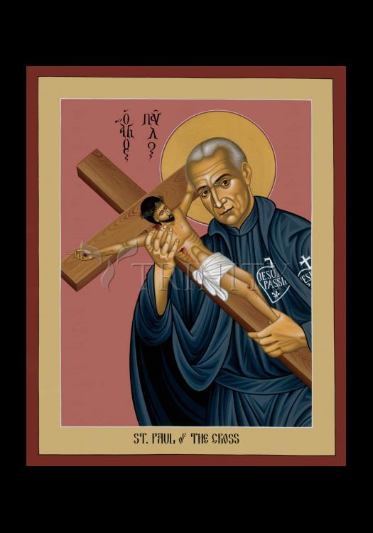St. Paul of the Cross - Holy Card by Br. Robert Lentz, OFM - Trinity Stores