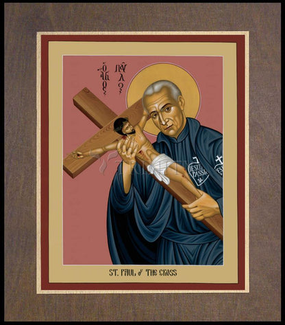 St. Paul of the Cross - Wood Plaque Premium by Br. Robert Lentz, OFM - Trinity Stores