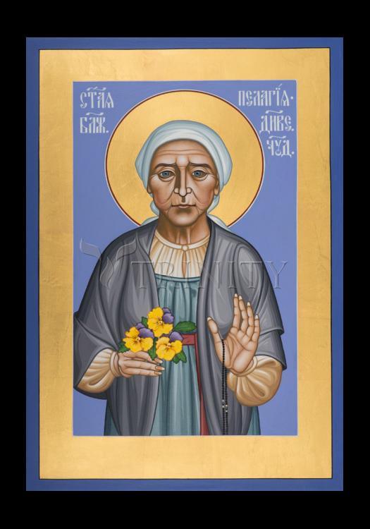 St. Pelagia of Diveyevo - Holy Card by Br. Robert Lentz, OFM - Trinity Stores