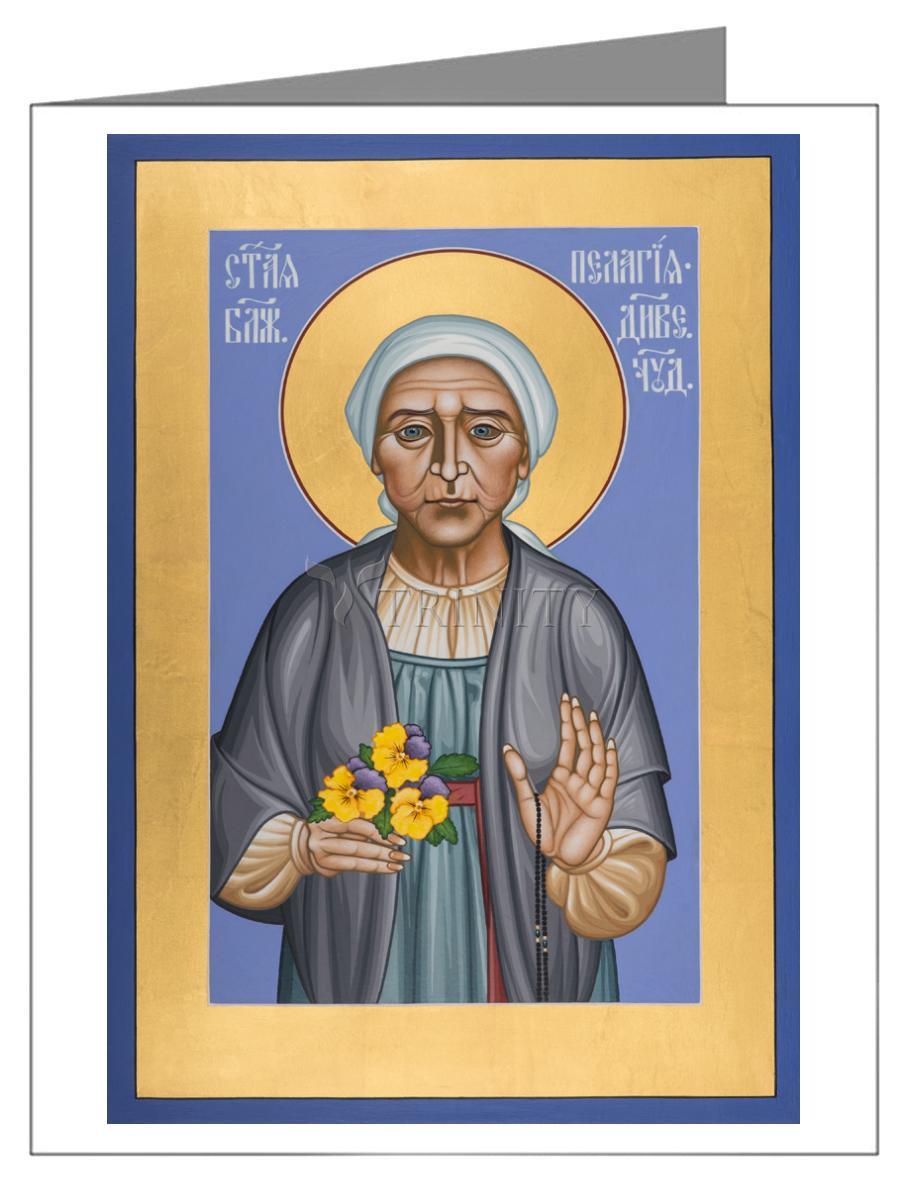 St. Pelagia of Diveyevo - Note Card Custom Text by Br. Robert Lentz, OFM - Trinity Stores