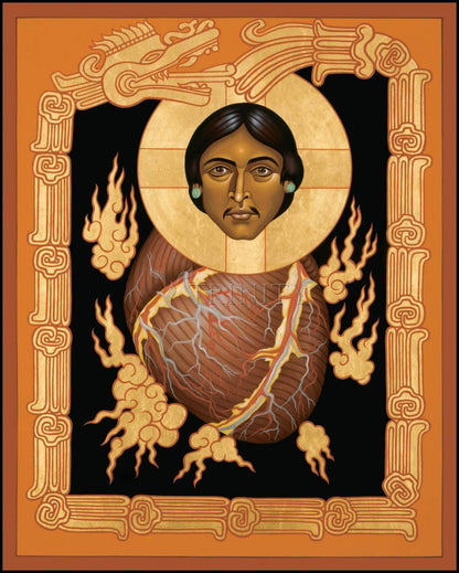 Quetzalcoatl Christ - Wood Plaque by Br. Robert Lentz, OFM - Trinity Stores