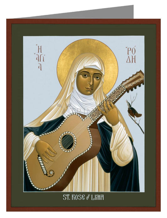 St. Rose of Lima - Note Card by Br. Robert Lentz, OFM - Trinity Stores