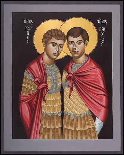 Sts. Sergius and Bacchus - Wood Plaque by Br. Robert Lentz, OFM - Trinity Stores