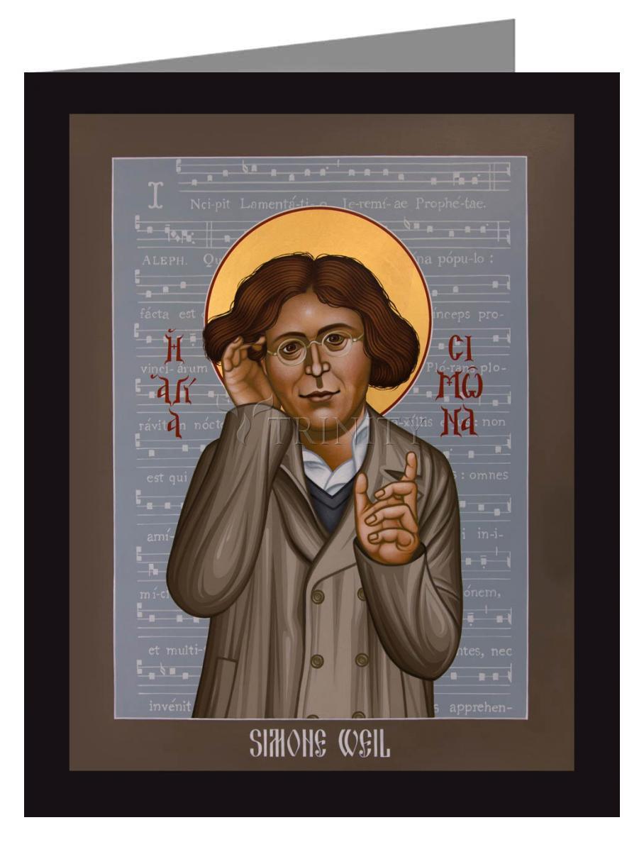 Simone Weil - Note Card Custom Text by Br. Robert Lentz, OFM - Trinity Stores