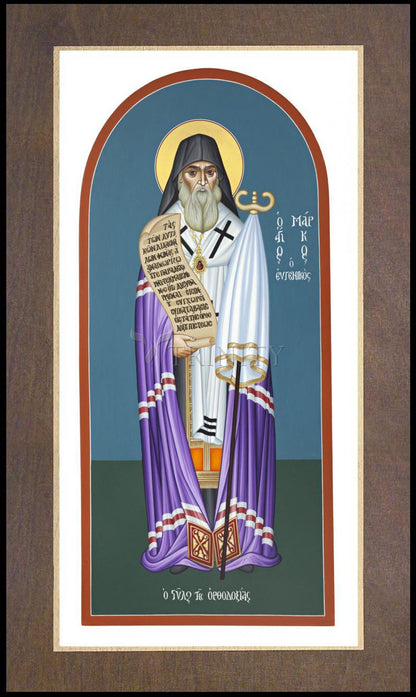 St. Mark of Ephesus - Wood Plaque Premium by Br. Robert Lentz, OFM - Trinity Stores