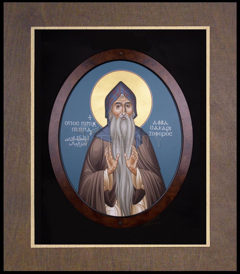 St. Macarius the Great - Wood Plaque Premium by Br. Robert Lentz, OFM - Trinity Stores