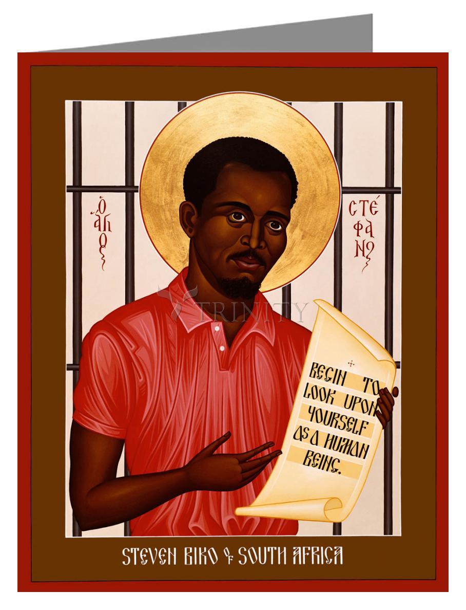 Stephen Biko of South Africa - Note Card Custom Text by Br. Robert Lentz, OFM - Trinity Stores