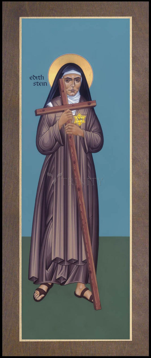 St. Edith Stein - Wood Plaque Premium by Br. Robert Lentz, OFM - Trinity Stores