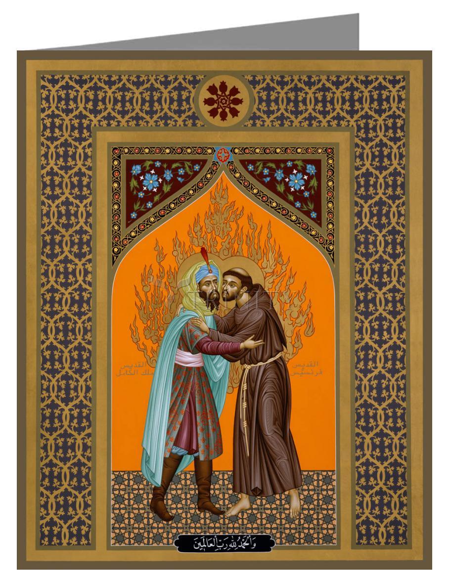 St. Francis and the Sultan - Note Card by Br. Robert Lentz, OFM - Trinity Stores