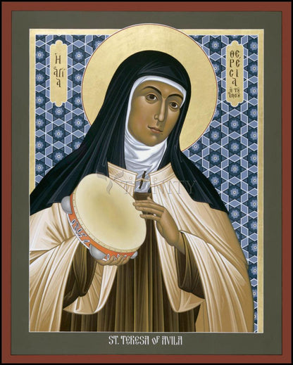 St. Teresa of Avila - Wood Plaque by Br. Robert Lentz, OFM - Trinity Stores