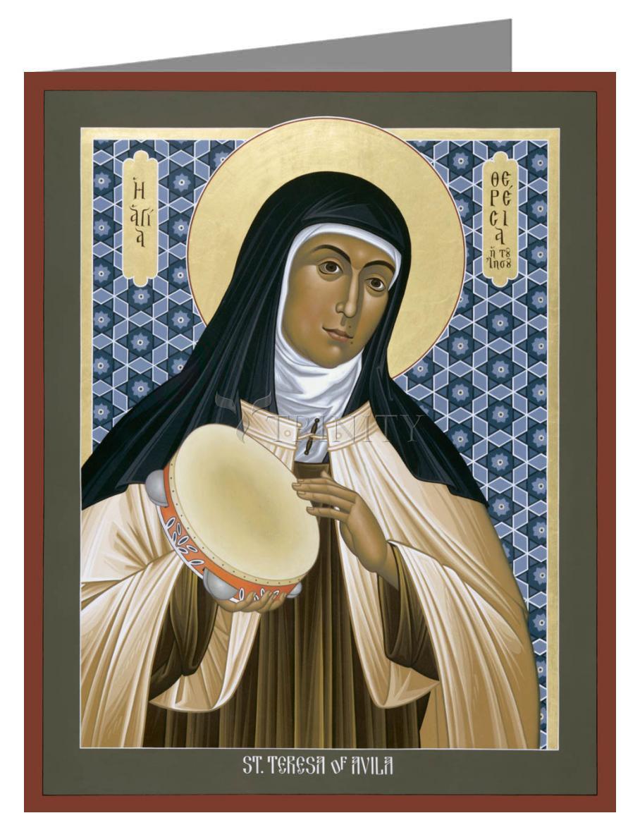 St. Teresa of Avila - Note Card Custom Text by Br. Robert Lentz, OFM - Trinity Stores