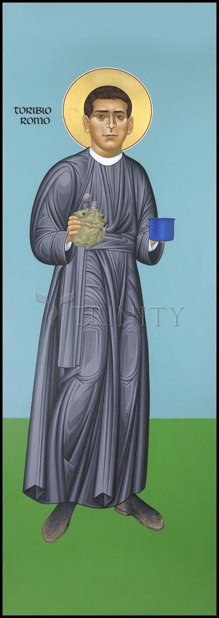 St. Toribio Romo - Wood Plaque by Br. Robert Lentz, OFM - Trinity Stores