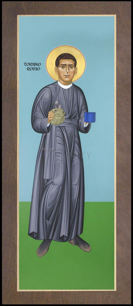 St. Toribio Romo - Wood Plaque Premium by Br. Robert Lentz, OFM - Trinity Stores