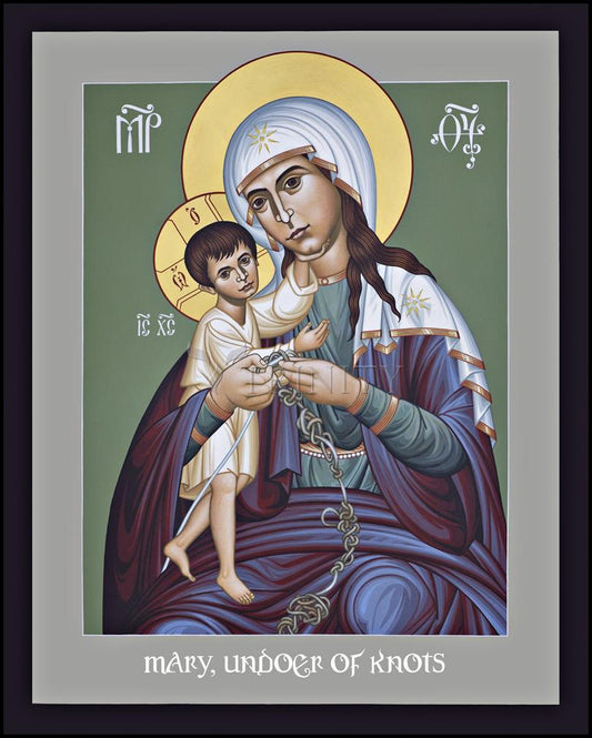 Mary, Undoer of Knots - Wood Plaque by Br. Robert Lentz, OFM - Trinity Stores