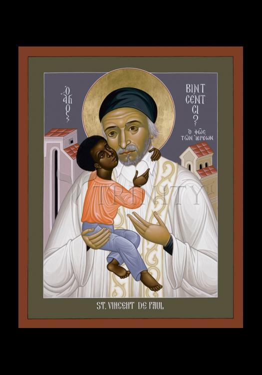 St. Vincent de Paul - Holy Card by Br. Robert Lentz, OFM - Trinity Stores